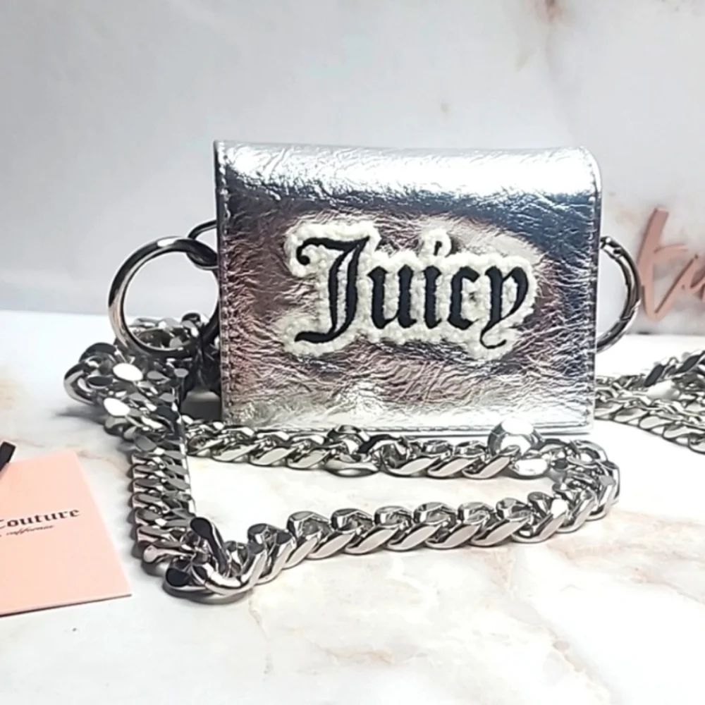 Juicy Couture Silver Chain Crossbody Bag